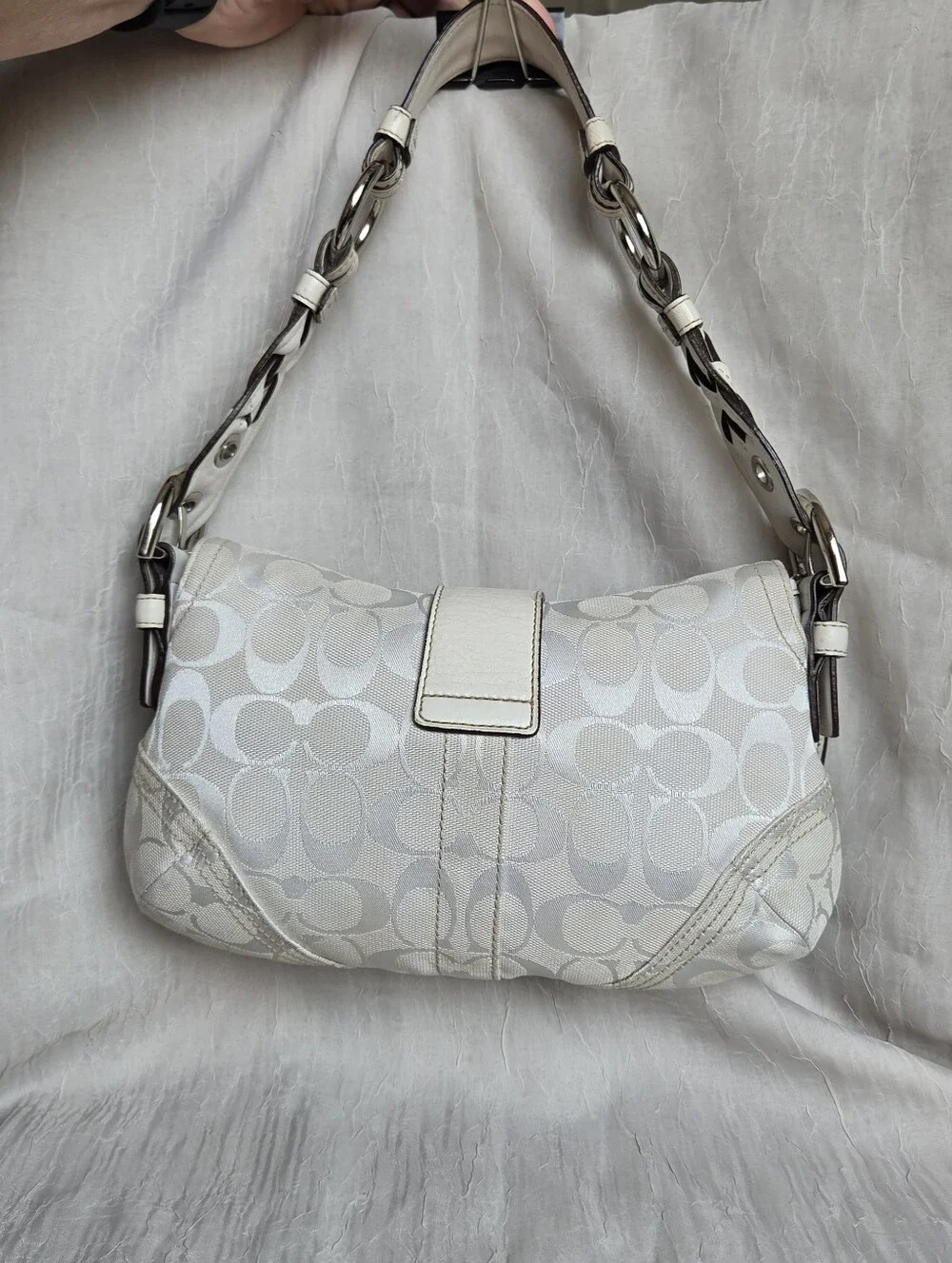 Vintage Coach Y2K-Era Mini Soho Signature Flap Shoulder Bag - Picture 2 of 11